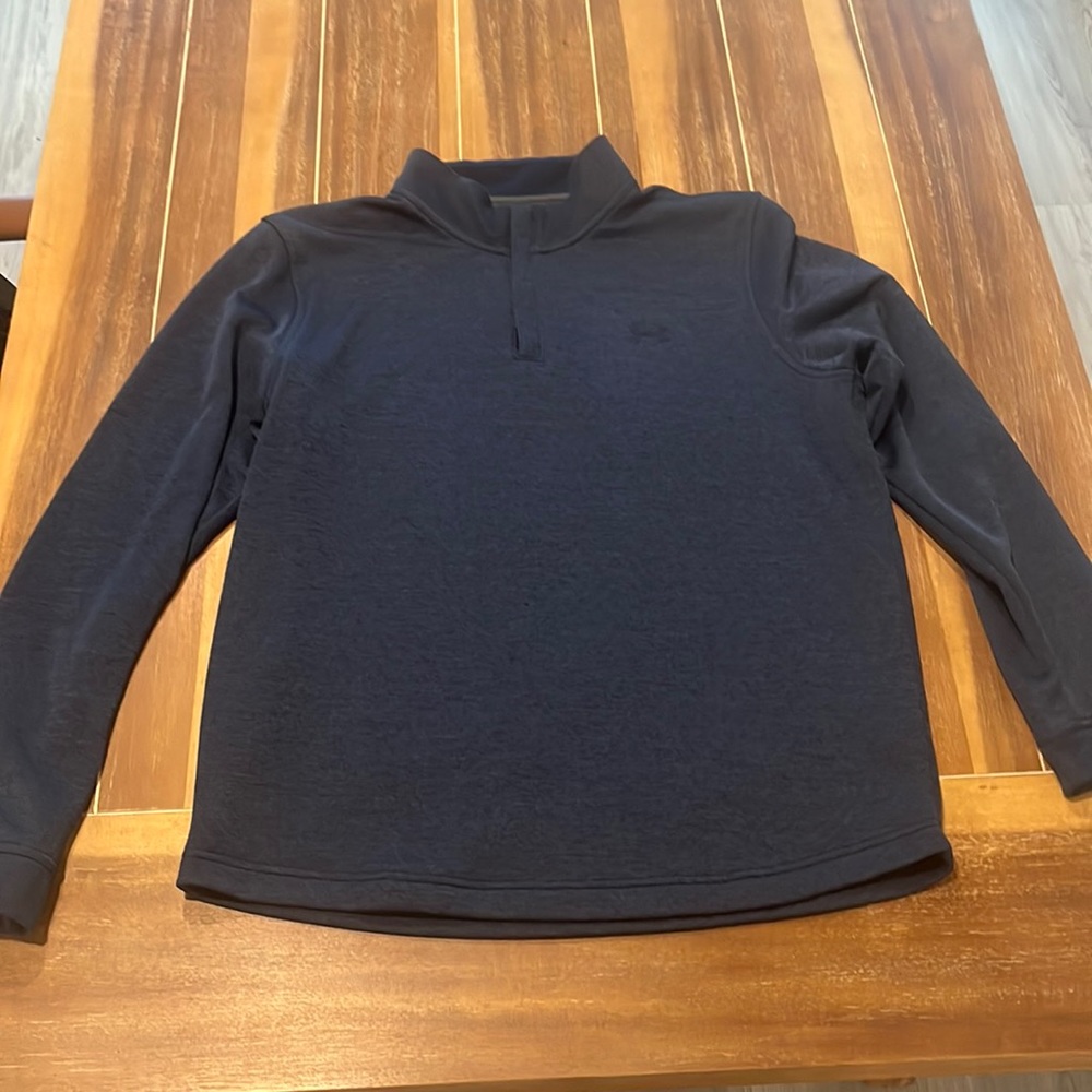 Men’s UA long sleeve curved hem 1/4 zip (L)